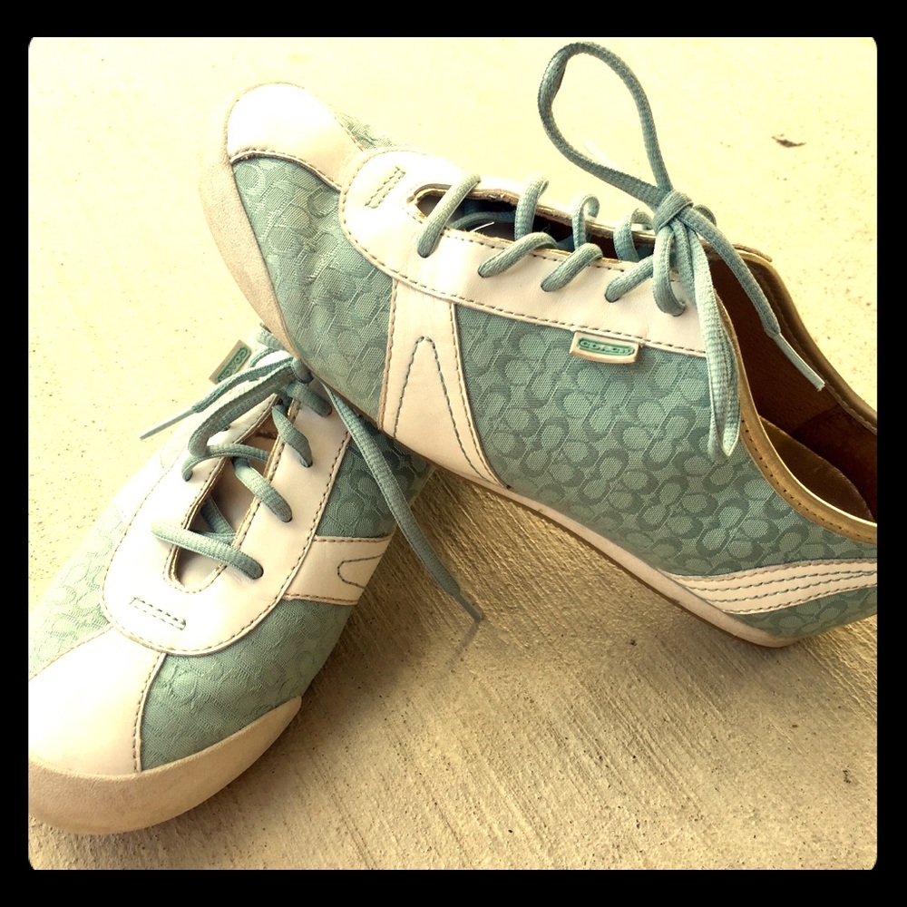Baby Blue Coach Tennis Shoes